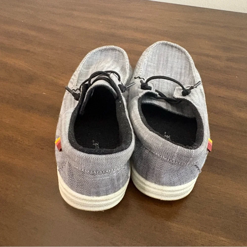 Cat & Jack Boys Size 2 Shoes Hey Dude Like Slip On Loafer Grey Blue school